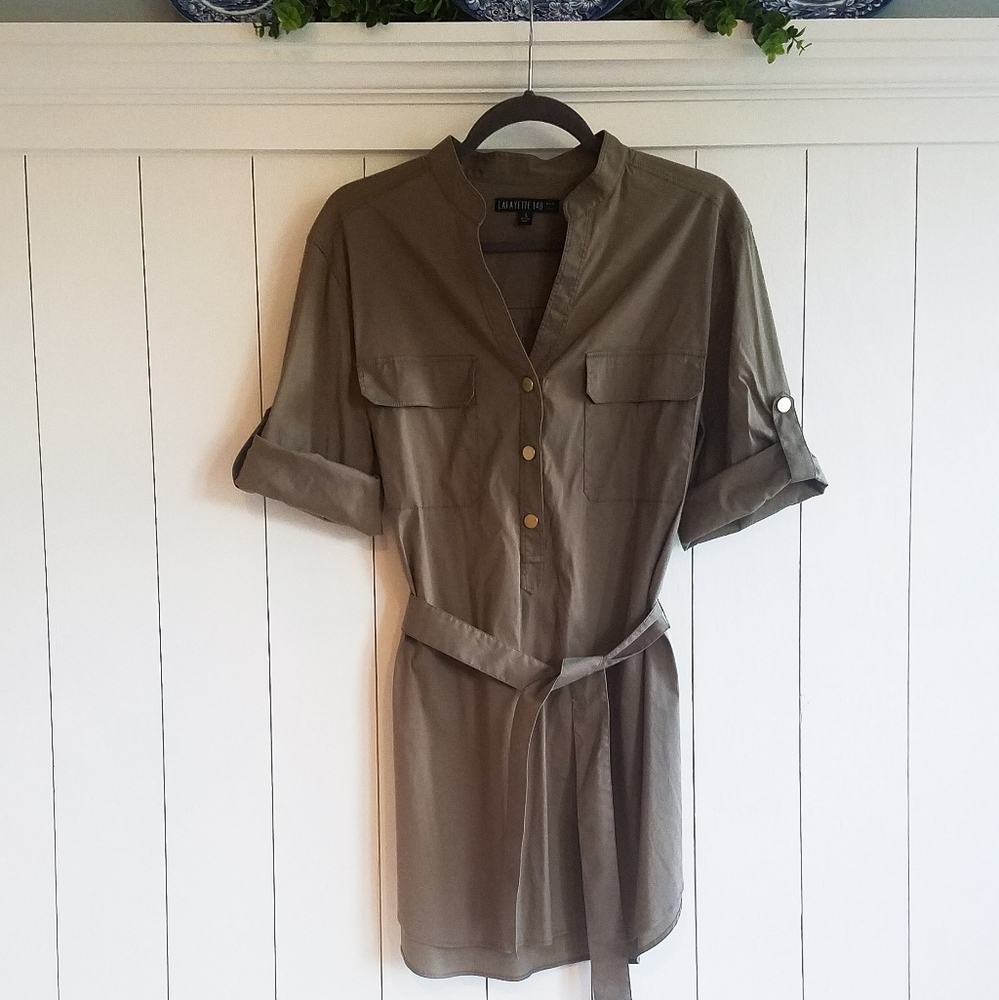 Lafayette 148 New York Olive Green Dress